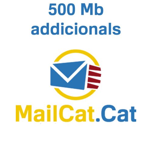 Ampliar el teu compte de correu MailCat.Cat amb 500 Mb addicionals per any.